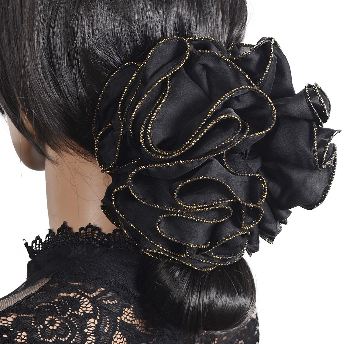 

Large Elegant Black Hair Claw Clip, Simple Style, Fashion Jaw Clip, Women's Hair Accessory Headwear