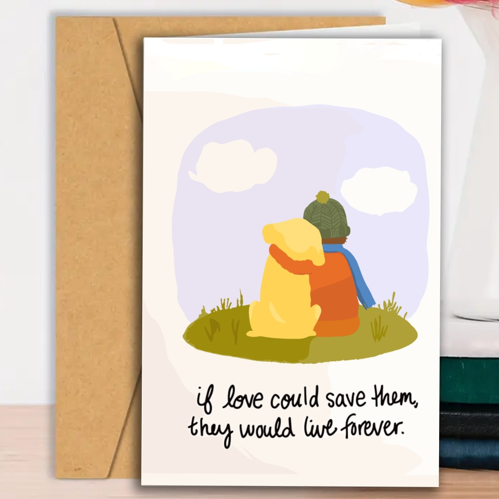 

Pet Loss Sympathy Card - 1pc, Condolence For Dog Or , Him Or Her, Unique Thank You & Birthday Gift Idea