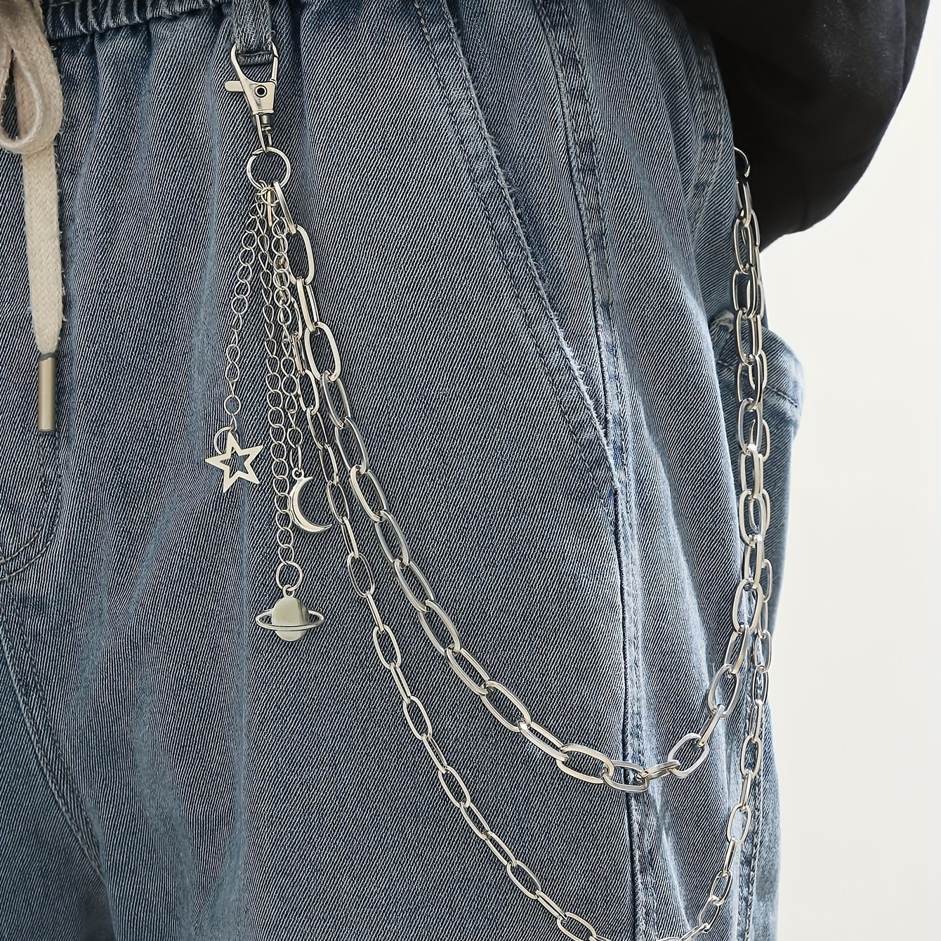 

1pcs Men's Box Chain All-match Starry Sky Small Pendant