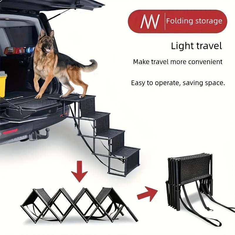 Portable Folding Pet Stairs Metal Frame Large Medium Dogs – - Temu