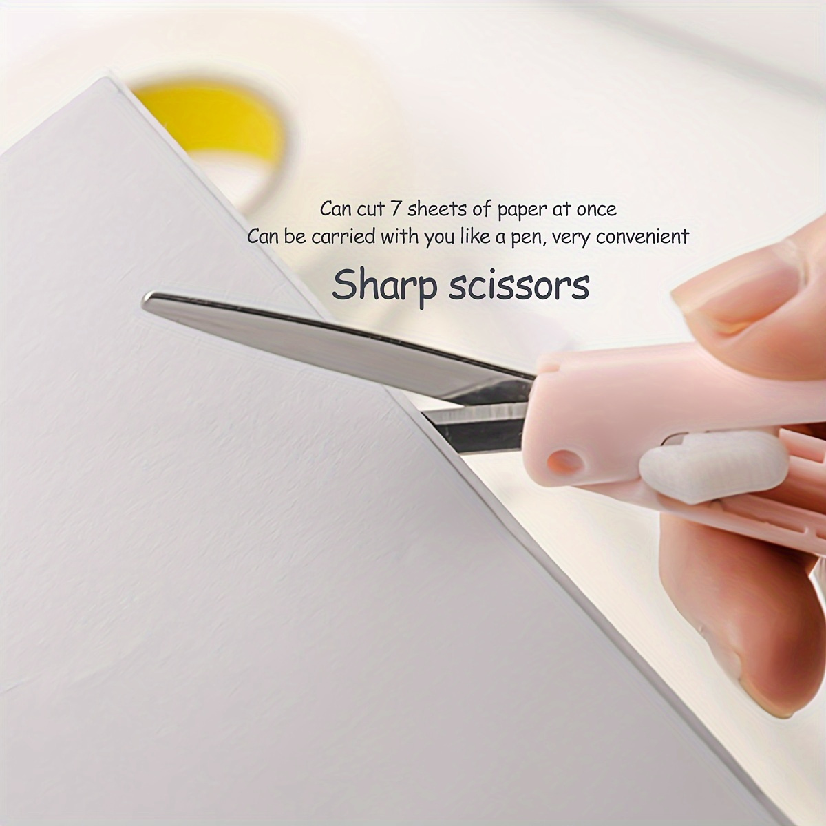 

Mini Portable Scissors Paper Cutter Knife: 2-in-1 Multifunctional Shape For Scrapbooking, Carving, Cutting, And Art Tools - Suitable For Crafts, Office, Home, And School