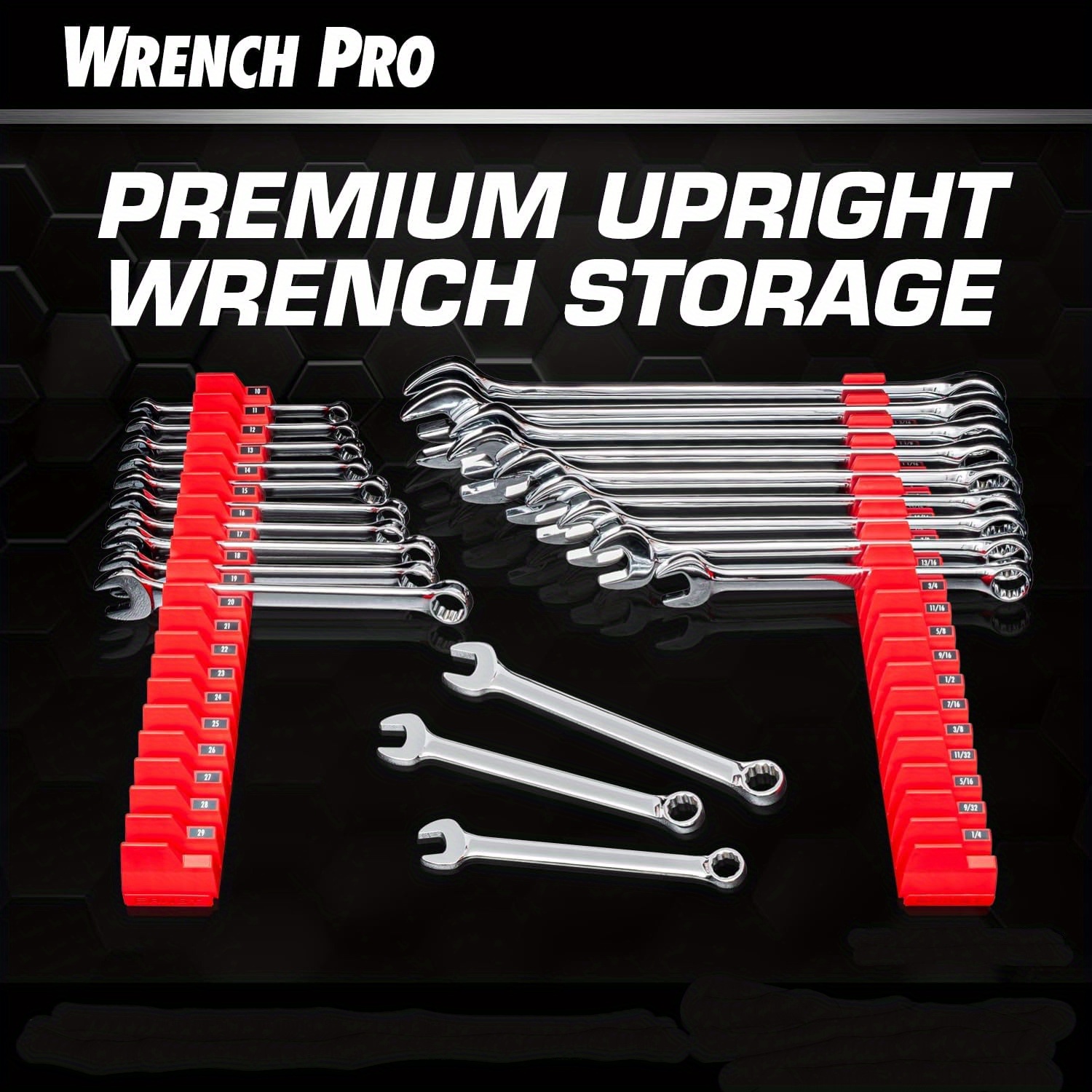 

20-slot Pvc Wrench Organizer - Durable Storage Rack For Tools Rack Organizer Storage Storage Rack Organizer