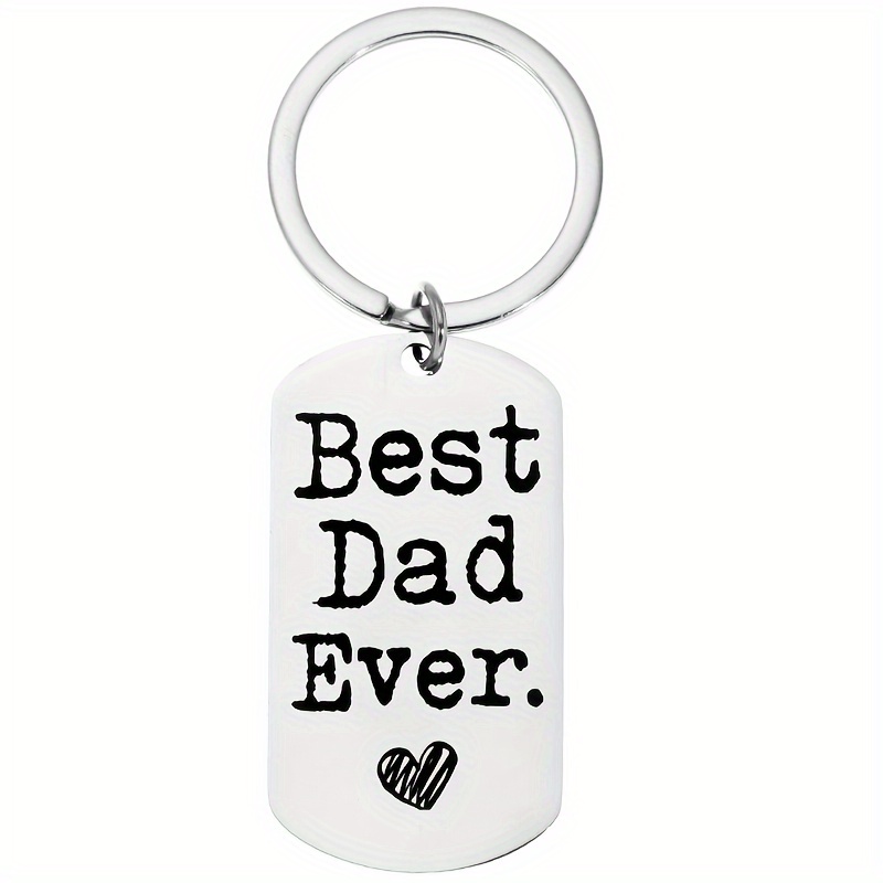 

1pc, Dad Mom Ever Stainless Steel Keychain For Boys, Father's Day Gift, Holiday Souvenir Gift