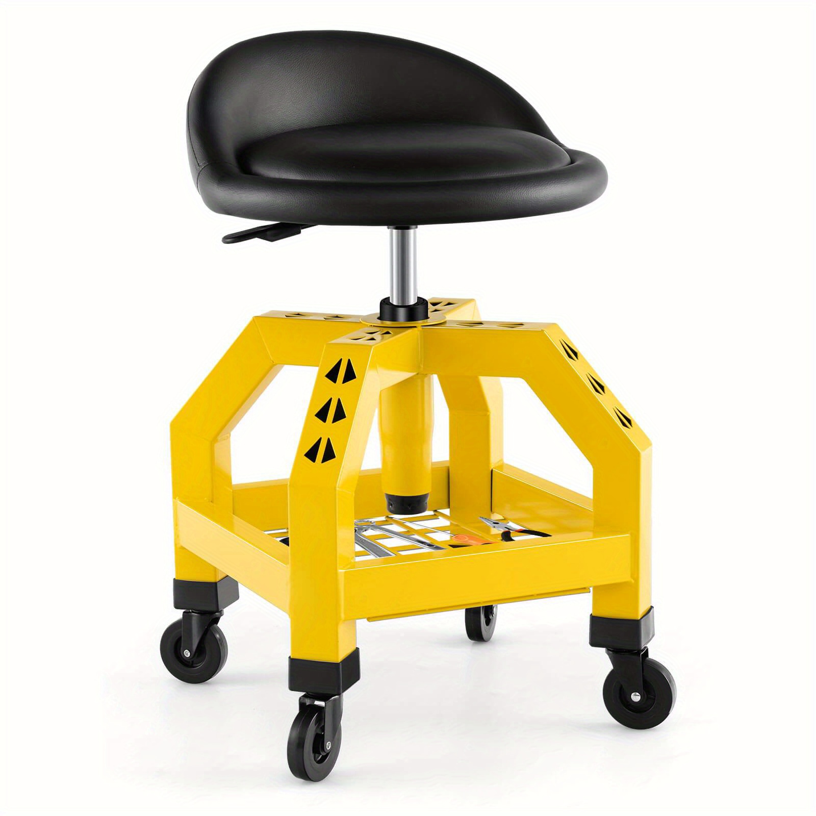 

Safstar Rolling Seat Mechanic Stool Chair With Tool Tray 4 Universal Wheels For Factory