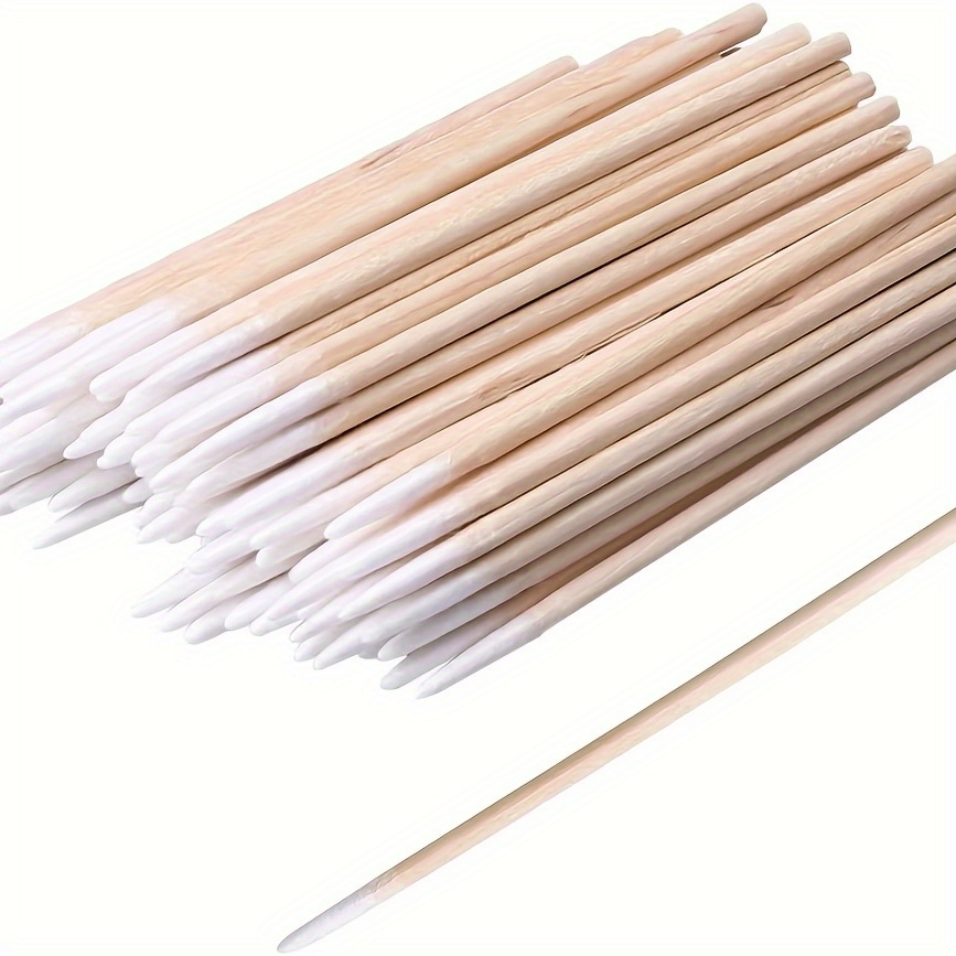 

/200/300pcs, Swabs, Double With Paper Stick For Makeup (double-pointed Shape)