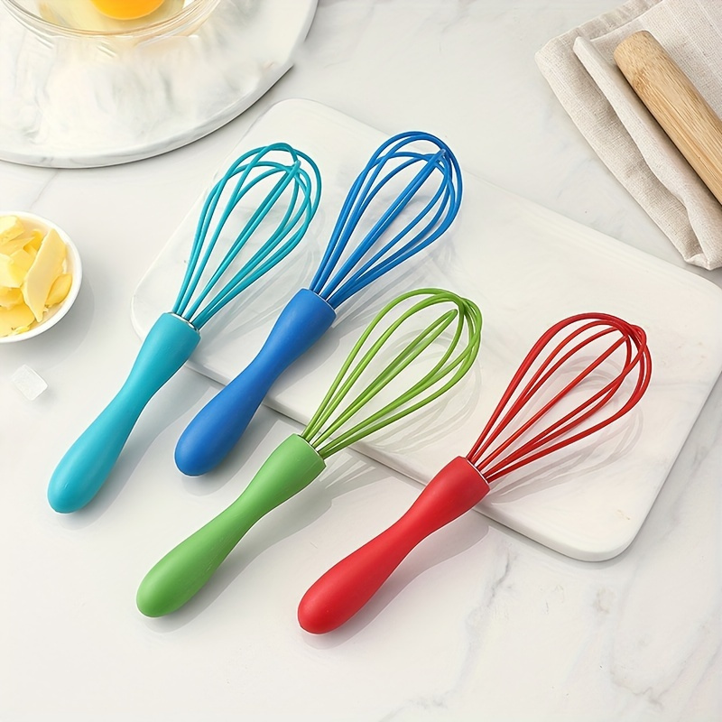 

2pcs Silicone Whisk Set, Multi-purpose Hand Whisks For Baking, Cooking & Custard Preparation - Kitchen Gadget Essentials