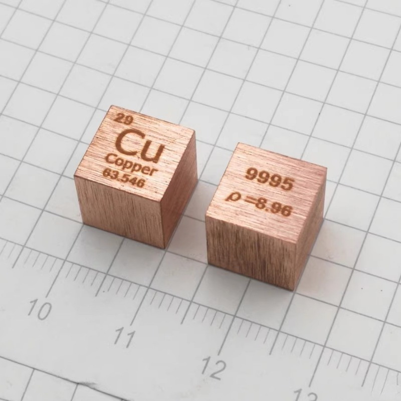 

Handcrafted Copper Cube Specimen: 99.95% Pure, 10mm Size, Brushed Finish, Ideal For Diy Hobbies And Chemical Element Display