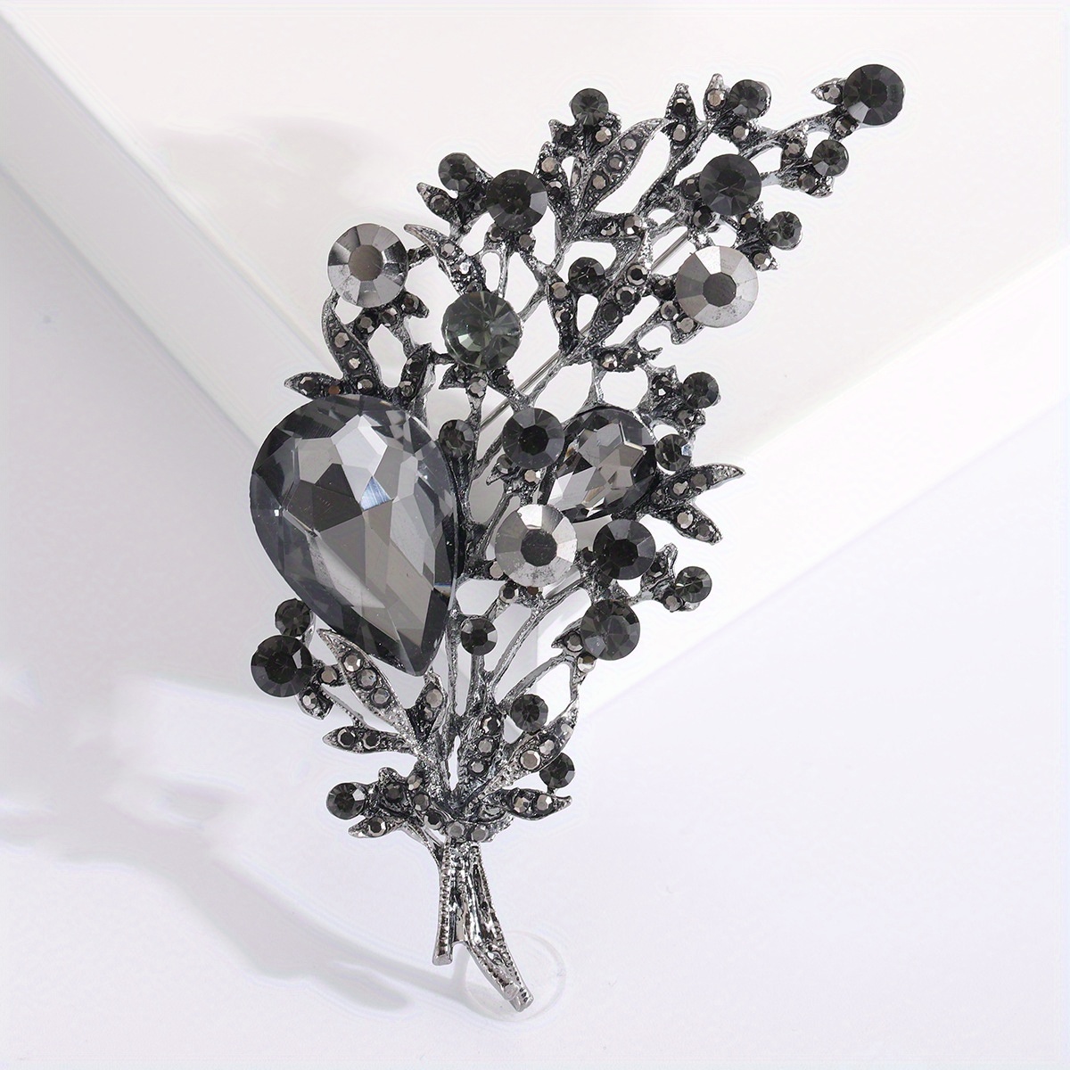     crystal leaves gorgeous brooch pin for women men high end   exquisite badges accessories details 2