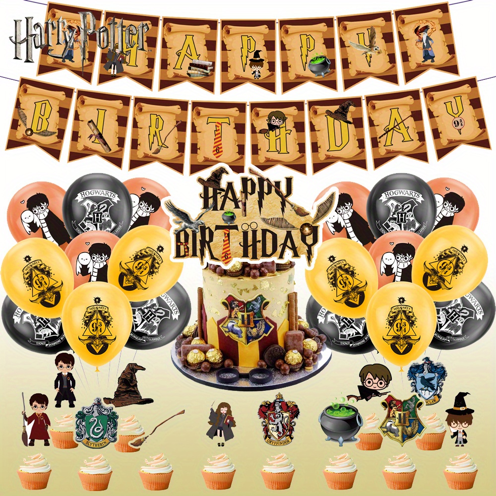 

32-piece Harry Potter Themed Balloon Set - Officially Licensed, Perfect For Birthday & Wedding Parties, In Assorted Colors, Ideal Gift For Friends