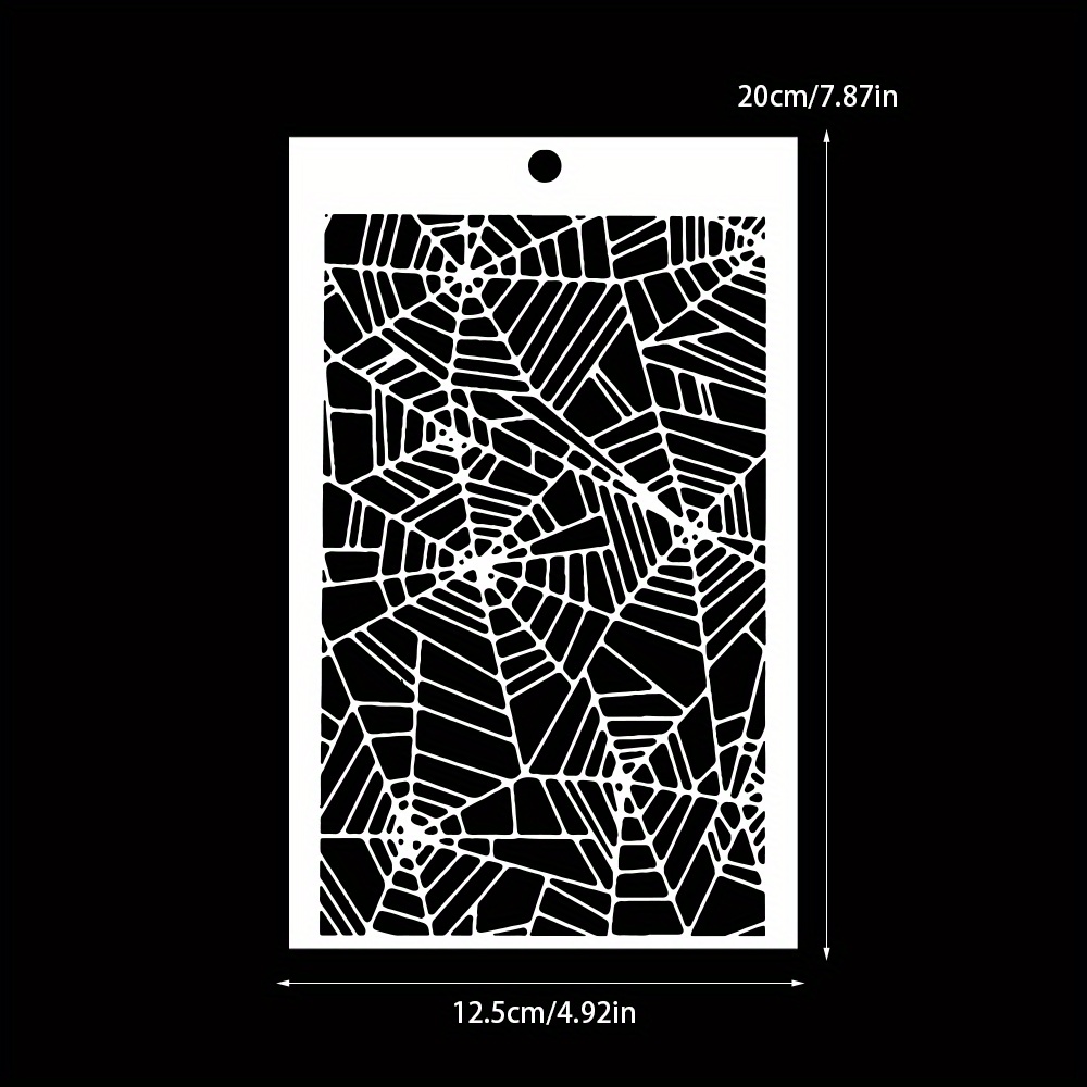 Spider Web Pattern Stencil, Plastic Hollow Diy Stencil For Holiday Halloween Decoration Painting Greeting Card Wall Wood, Decoration Template