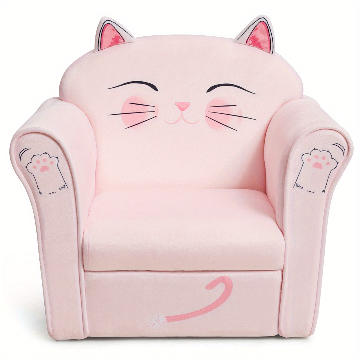 

Lifezeal Kids Cat Sofa Children Armrest Couch Upholstered Chair Toddler Furniture Gift