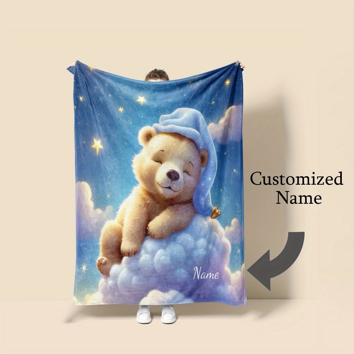 

1pc Personalized Blankets, Custom Name Print Blankets, Flannel Blankets, Bedding, Weddings, Birthdays, Christmas Gifts