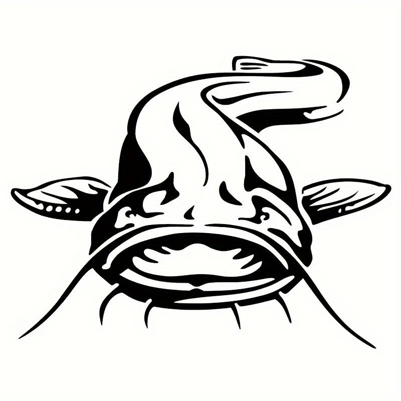 Big Catfish Windshield Car Sticker Motorcycle Helmet Waterproof Camper Snowboard Surfboard Rv Decal