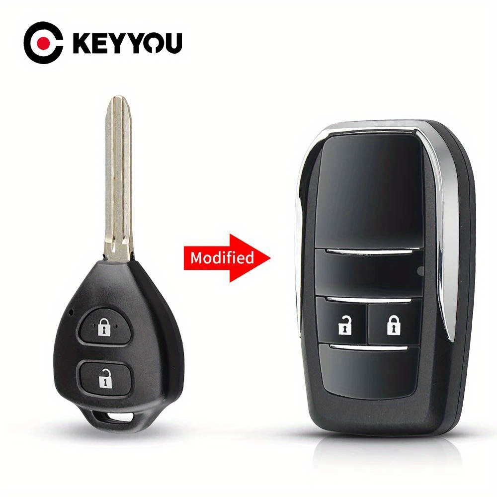 

Key 2/3/4 Buttons Fob For Toyota Camry Rav4 Yaris Corolla 4runner 2017 2019 Flip Remote Car Key Shell