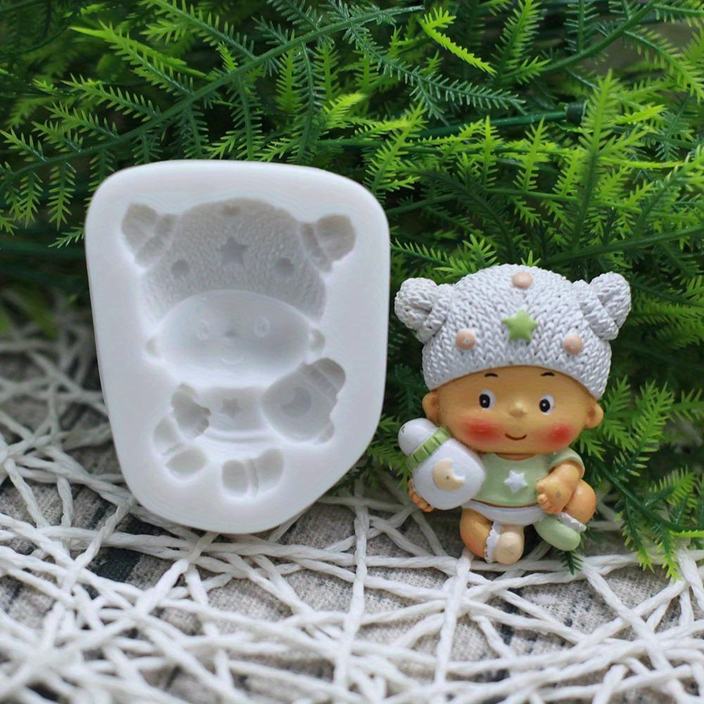 

3d Baby-shaped Silicone Mold For Diy Cake Decorating - Perfect For Fondant, Chocolate & Resin Crafts - Kitchen Baking Tool