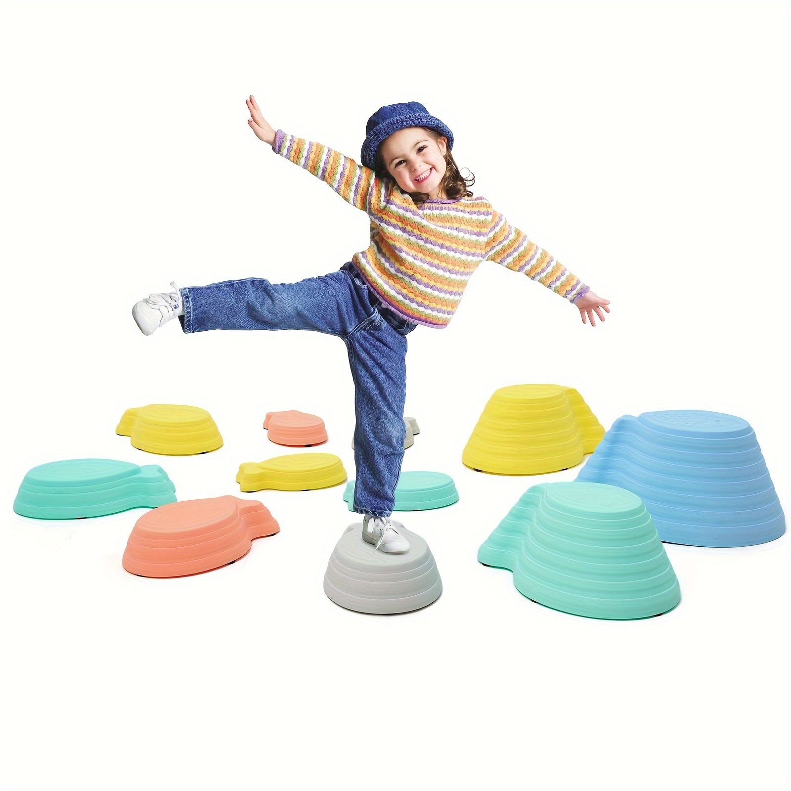 Stepping Stones for Kids 11pcs Anti-skidding Stepping Stones Set Balance shops Blocks