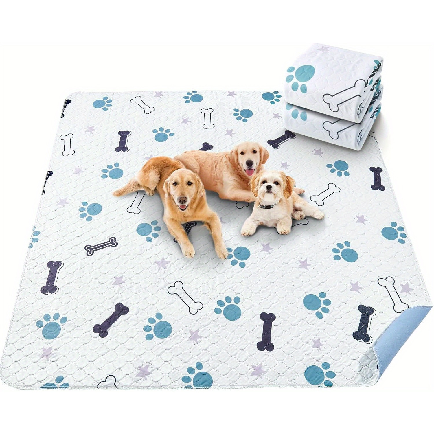 TEMU Reusable Dog Pee Pads, Absorbent And Durable Training Pads For Puppies, Pet Training Supplies, Machine Washable, Pet Cleaning Products, Dog