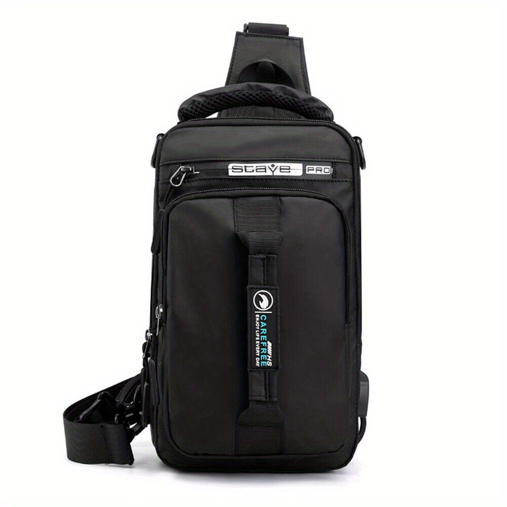 

Anti-theft Men's Sling Crossbody Bag Chest Shoulder Messenger Backpack Usb Port