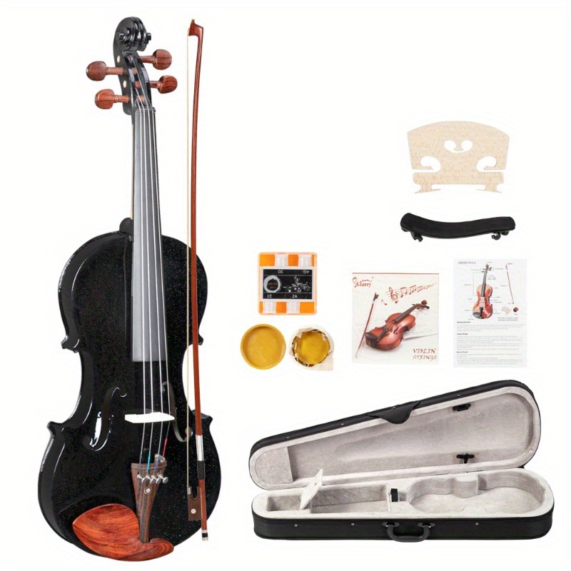 

4/4 All Solid Wood Mahogany Accessories Black Violin