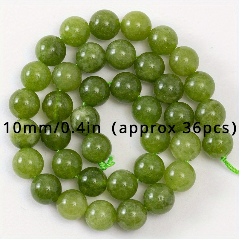 6mm-60pcs/8mm-46pcs/10mm-36pcs, High Peridot Stone Beads - Versatile For Making - Perfect For Bracelets, Necklaces, Earrings