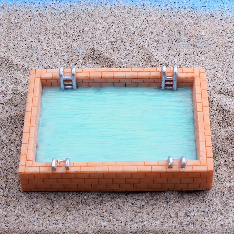 1 Set Puppenhaus Mini Pool & Strandstuhl – Spielzeug-Zubehör Für 1:12 Puppenhäuser, Bunt