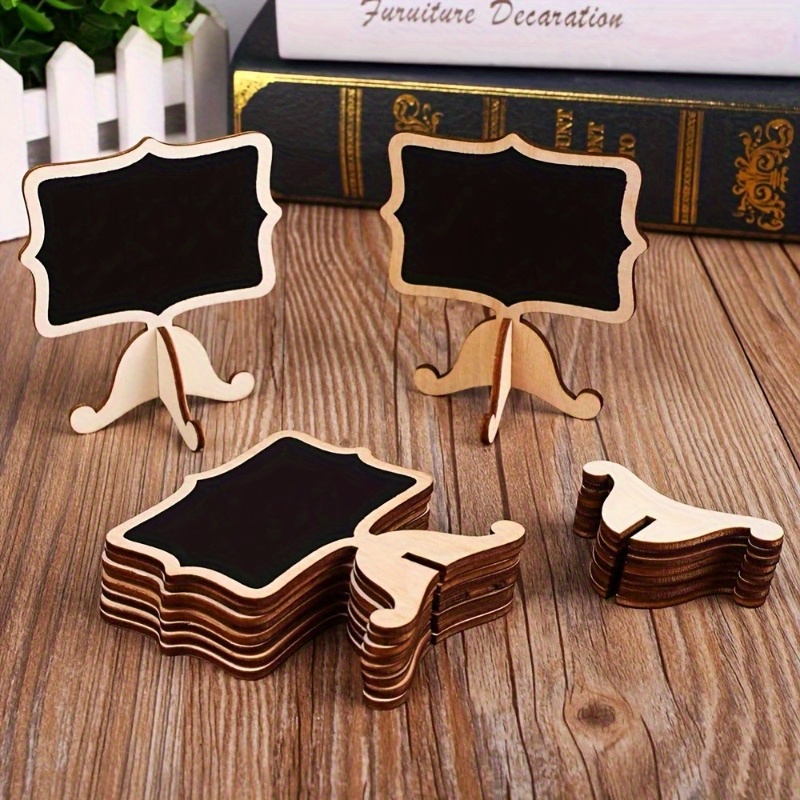 20pcs Mini Chalkboard Signs Small Blackboards Message Board Double Sided Small Blackboard Signs With Wooden Stand Blackboard Table Sign For Shop Buffet Party 10 X 7 5cm G 606179417753179