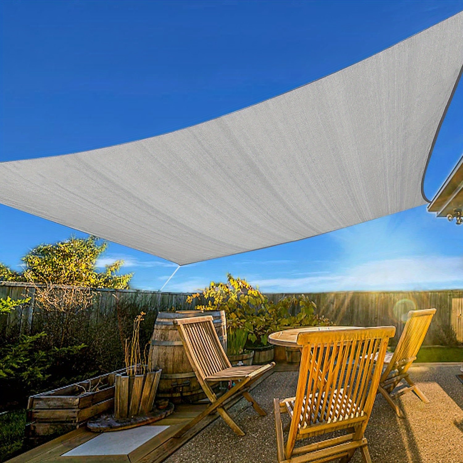 

Rectangular 20x26 Ft Sun Shade , Sand Color, Commercial Outdoor Canopy With Curved Edges, Heavy-duty 200gsm Breathable Fabric For Backyard, Patio, Garden, Sandbox, Includes 316 Stainless Steel D-rings