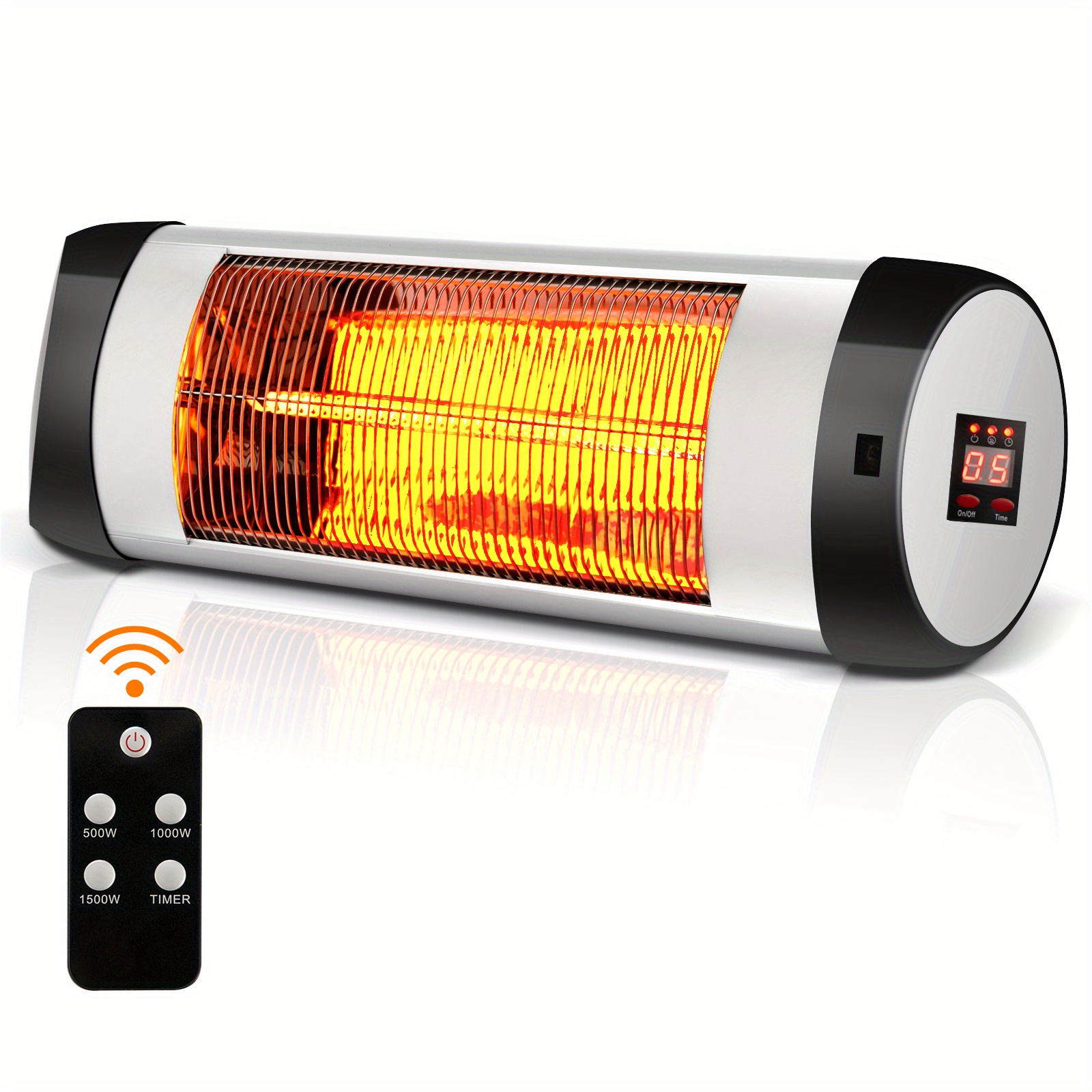 

Lifezeal Wall-mounted Electric Heater Patio Infrared Heater W/ Remote Control