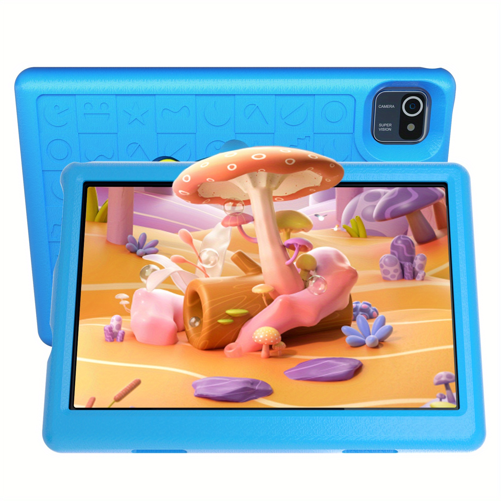 

Aeezo 10 Inch Android 13 Kids Tablet, 6gb+64gb, Dual Camera, 5000 Mah, Parent Control, Fall-proof Case, Wifi, Blue/pink