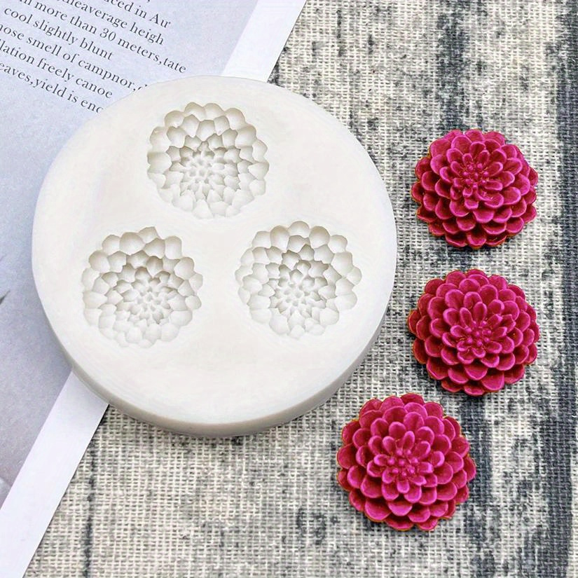 

Dahlia Flower Silicone Mold - 1pc Non-stick Baking Mold For Cakes, Chocolates & Cupcakes - Uncharged, Reusable Fondant & Sugarcraft Decorating Tool