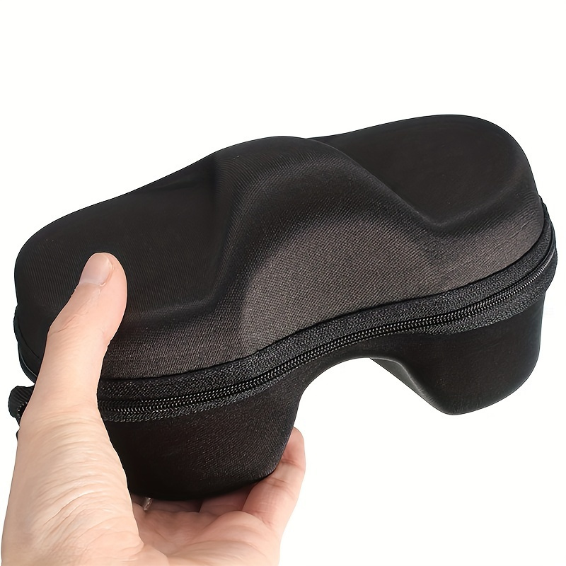TEMU . Einfaches schwarzes Tauchbrillen-Etui mit großem Fassungsvermögen, tragbare Skibrille, Fahrradbrille Aufbewahrungsbox, robuster Schutzbehälter