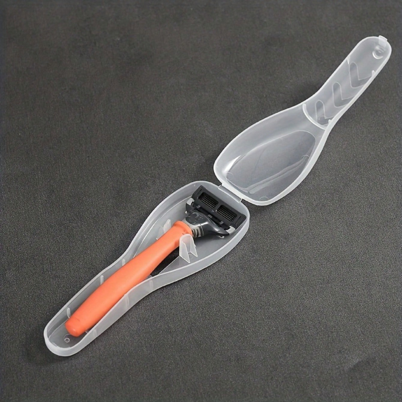 portable   case 1pc   plastic shaver holder travel friendly protective   storage box for outdoor camping business trips fits     not included details 1