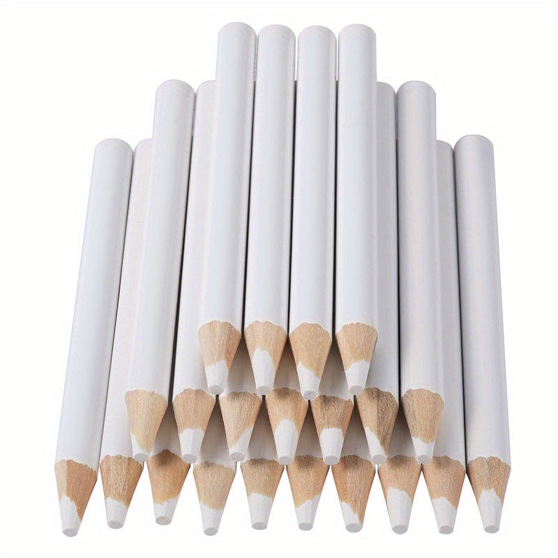 

10pcs White Pencils - Fabric Sewing & Knitting Supplies, Precision Craft Markers For Quilting And Patchwork