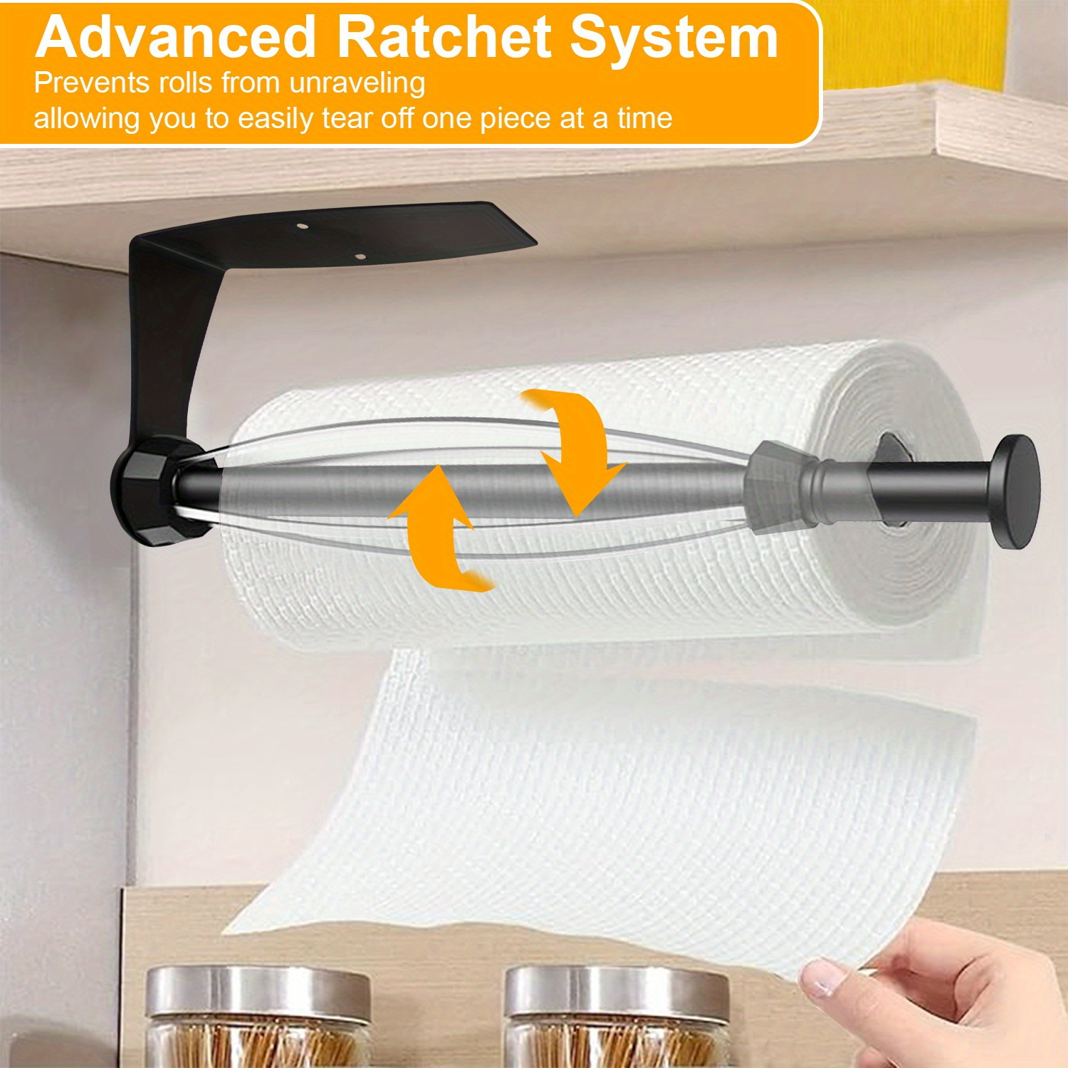 

Easy-install Paper Towel Holder - Single Hand Operable, Effect, Wall Mount Or Under Cabinet, Self-adhesive/drilled Options For Kitchen & Bathroom, Towel Holder For Bathroom