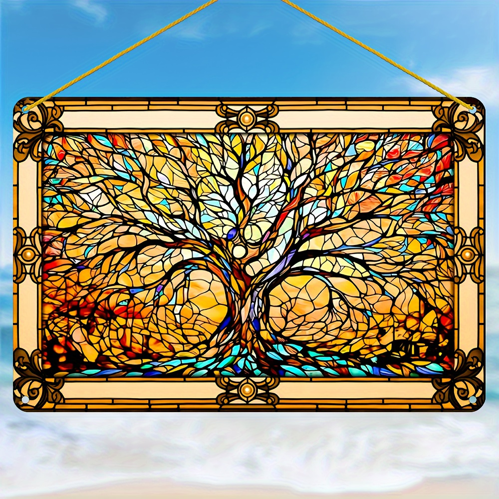 

1pc Vibrant Tree Of Life Suncatcher - Acrylic Window Art - Ideal Housewarming Gift - Multi-scene Decor For Home, Garden, Office, Living Room, And Bathroom - Hanging Art & Wall Decoration