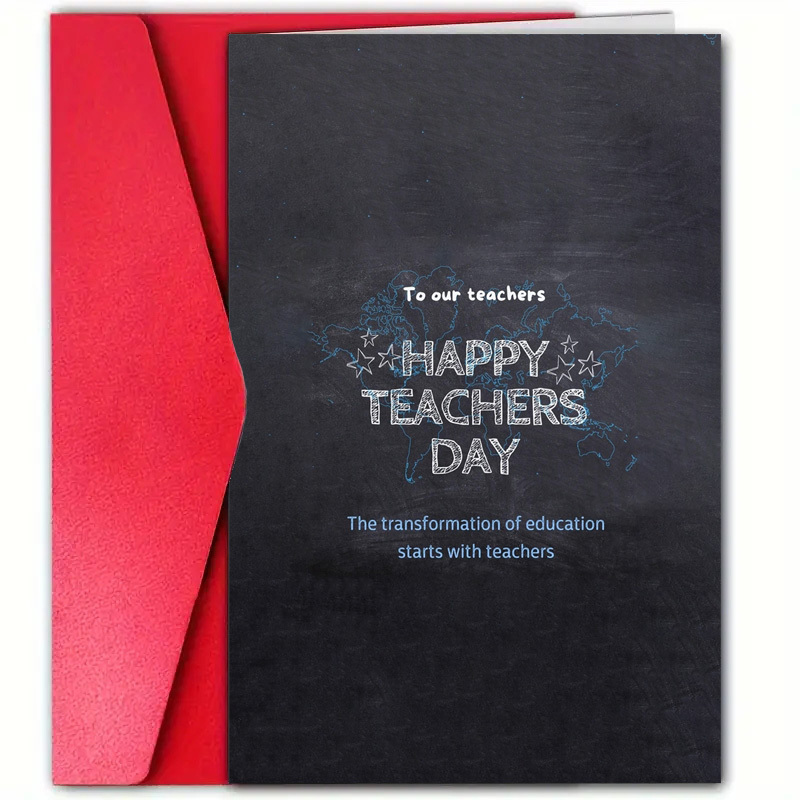 Happy Teachers Day Greeting Card Envelope Appreciation Thank - Temu ...