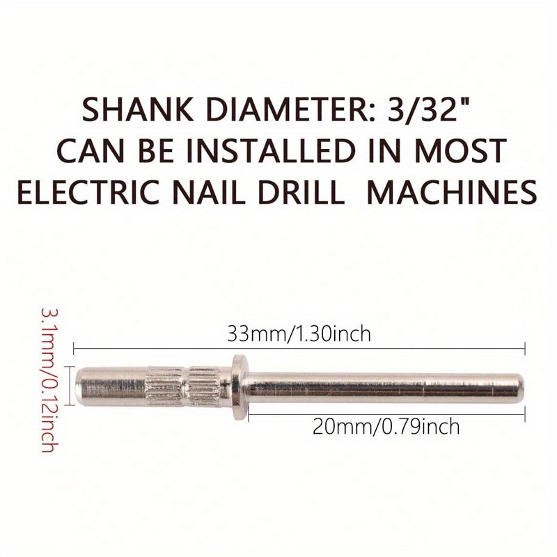 5pcs Hypoallergenic Mini Mandrel Nail Drill Bits