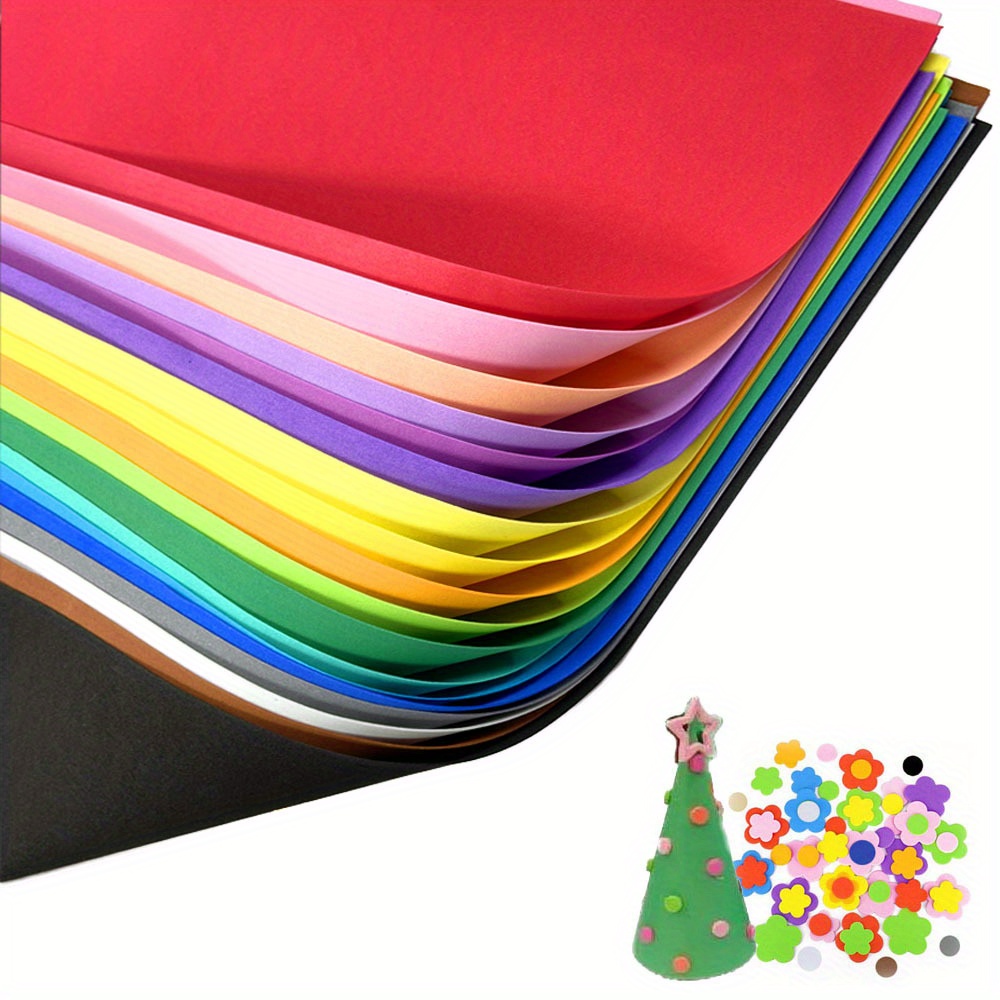 

Ensemble de 20 feuilles de mousse EVA pour l'artisanat et les projets DIY - 1mm d'épaisseur, papier mousse coloré polyvalent pour le cosplay, l'art et les décorations