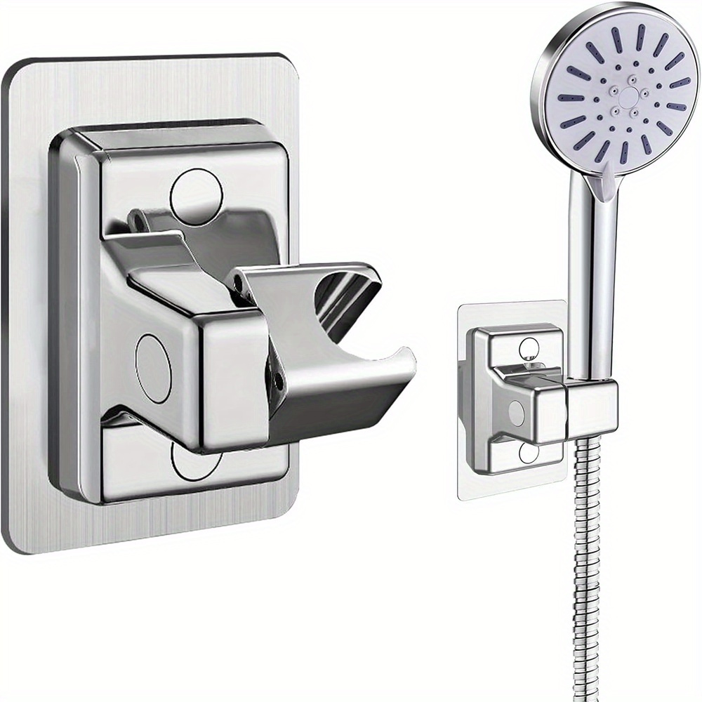 

Shower Head Holder, 360° Adjustable Universal Shower Holder Replacement, Powerful Hand Shower Bracket No Drilling, Wall Mount Bracket For Bathroom, Abs Plastic