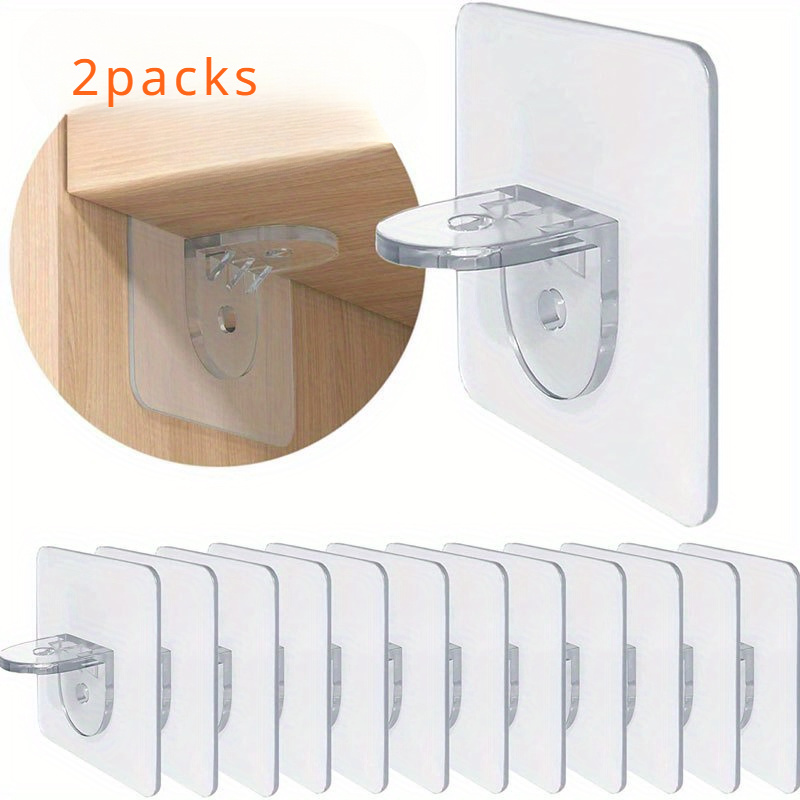 

2packs/10pcs Shelf Support Pegs Adhesive Shelves Clips Strong Partition Pin For Kitchen Cabinet Book Shelves Closet Bracket Clapboard