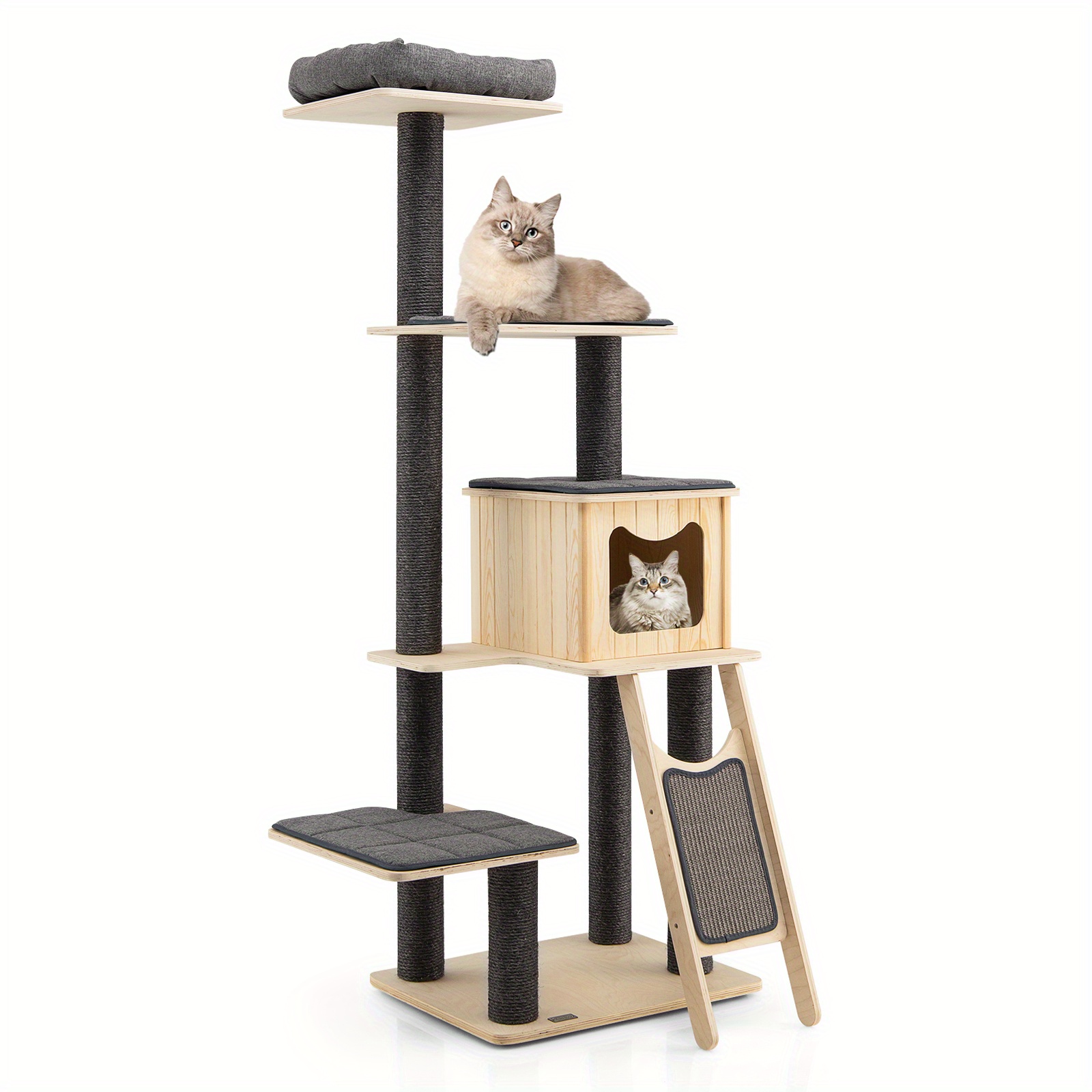 

Homasis 69 In Cat Tree 5-tier Tall Cat Tower W/ Washable Cushions