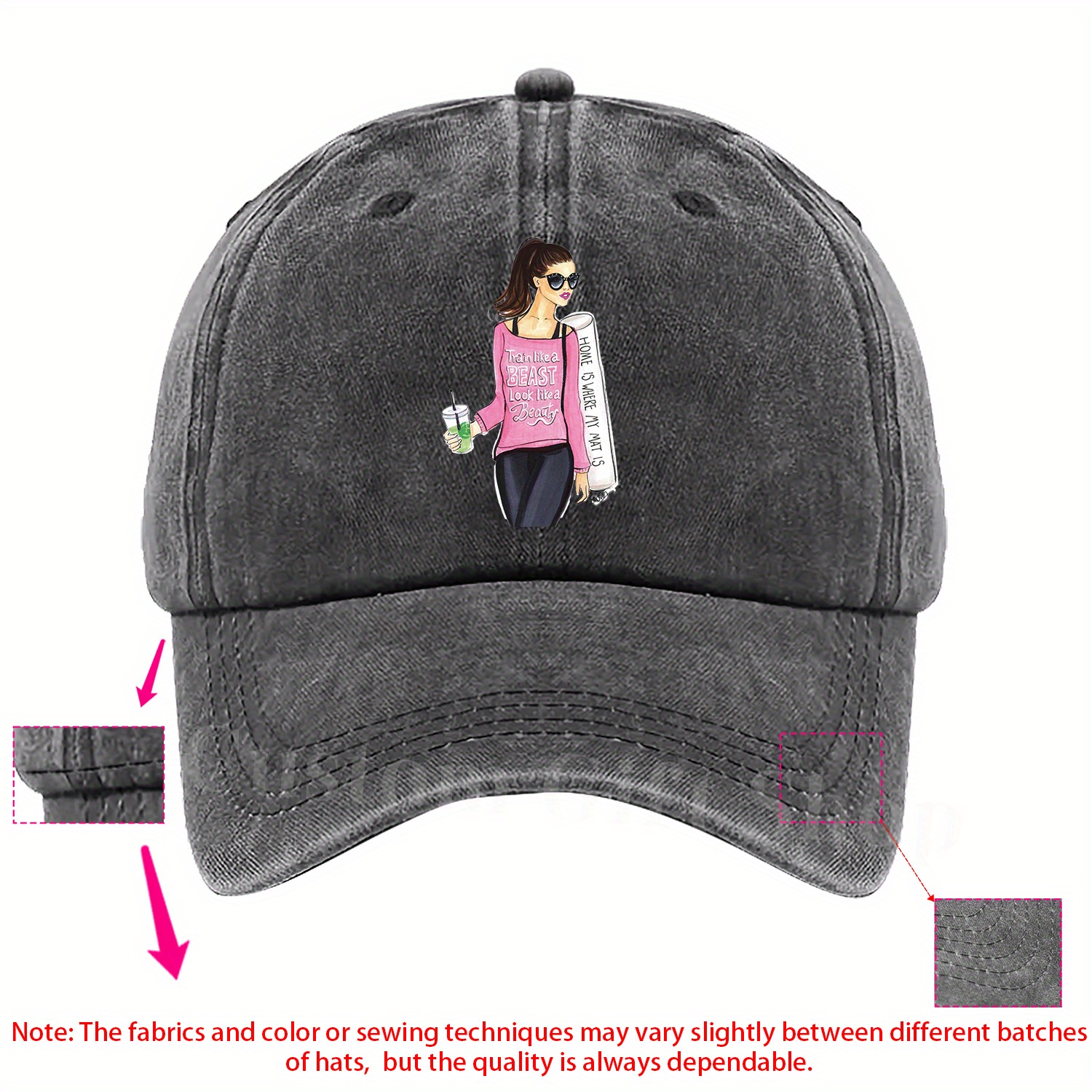 TEMU Customizable Baseball Cap With Personalized Image/logo Printing - Adjustable Unisex Hat For ,, Multiple Colors, Machine Washable, Casual