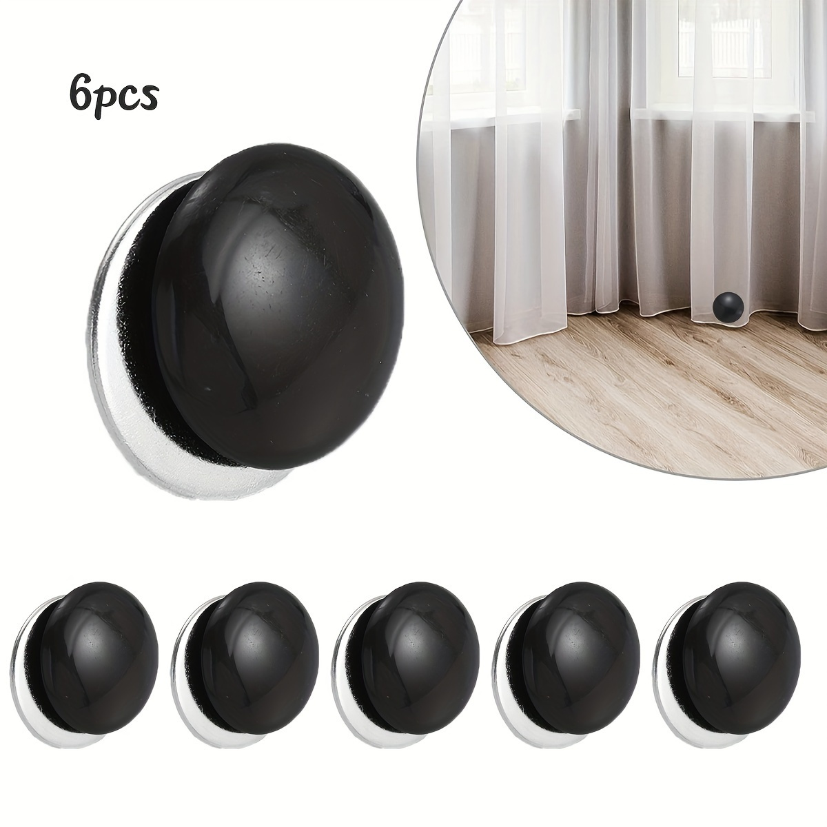 

6/10-piece Silicone-wrapped Magnetic Curtain Weights - Ideal For Shower Curtains, Tablecloths & Drapery