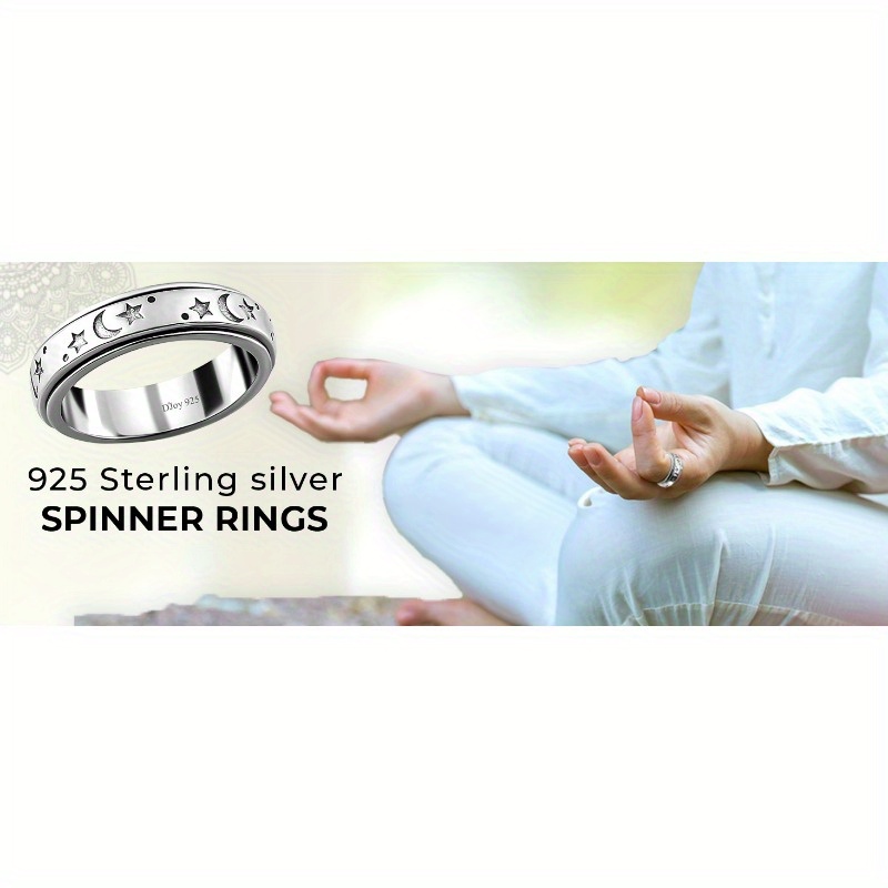   fidget ring spin   star anxiety ring for women men jewelry birthday gift for women Product details 1