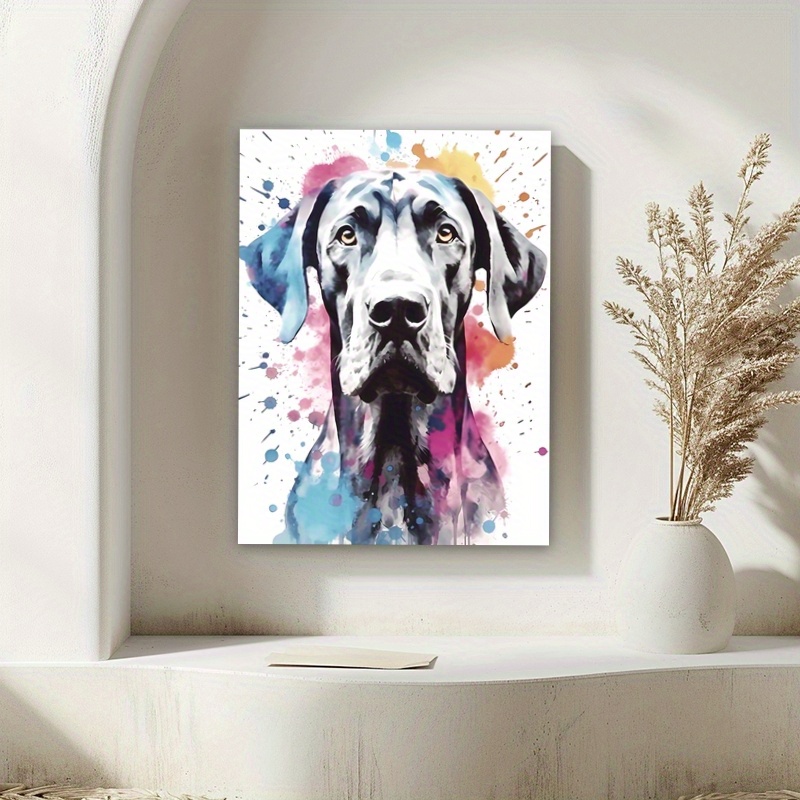 

Great Watercolor Canvas , Dog Portrait, High-quality Waterproof Fabric, Decoration, Plastic Felt Kit For Craft Enthusiasts, Age 14+, Realistic Dog Lover Gift - 1 Piece