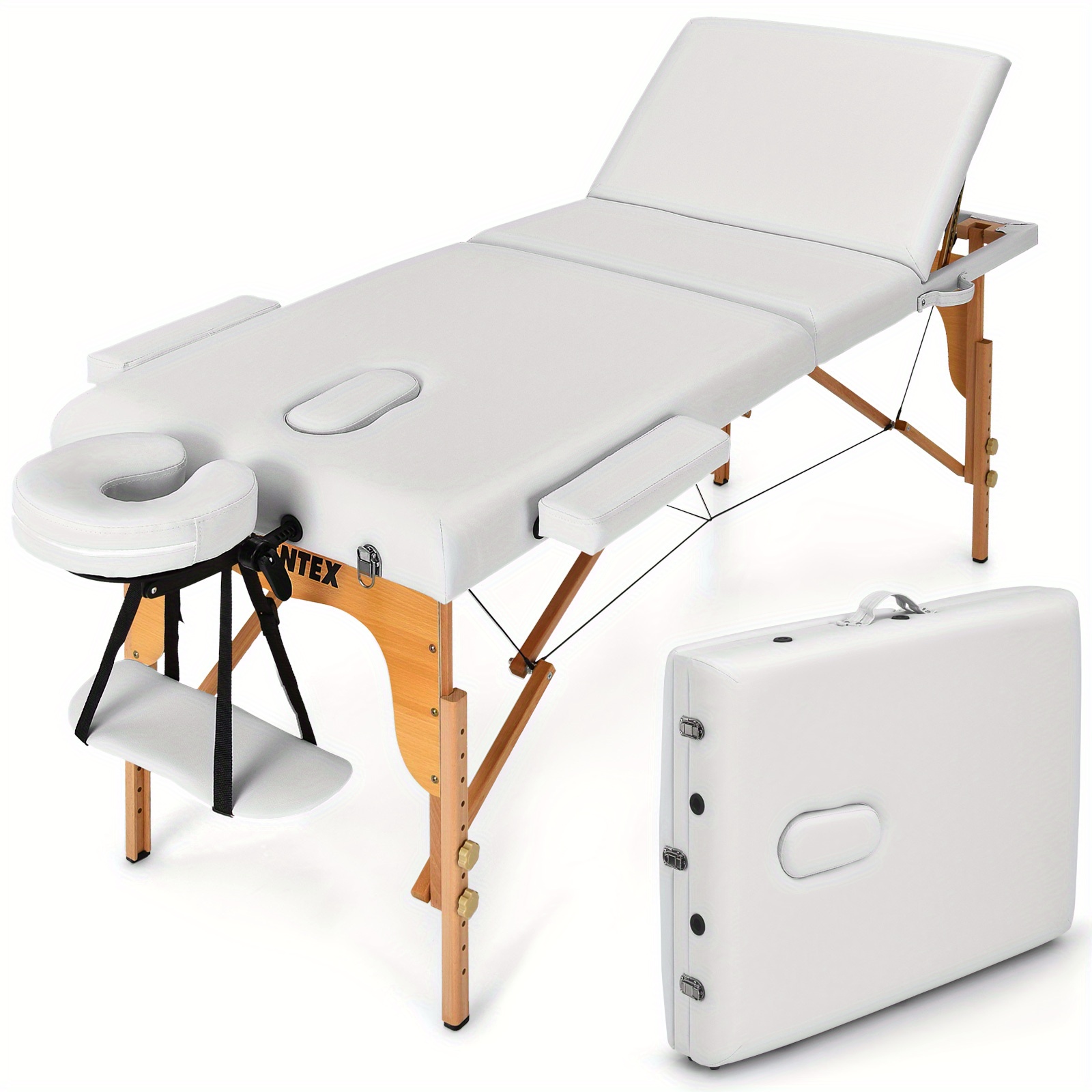 

Giantex Portable Massage Fold 84"l Adjustable W/carry Case White