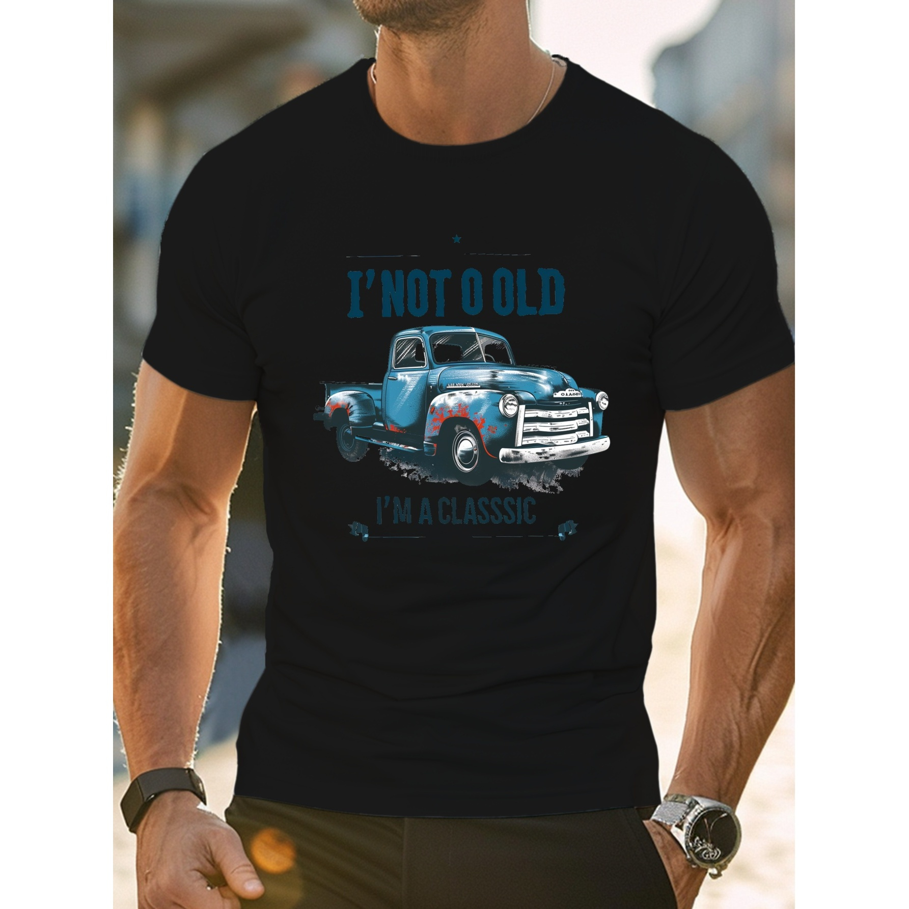 

Vintage Pickup Truck Humor G500 Pure Cotton Men's T-shirt Comfort Fit