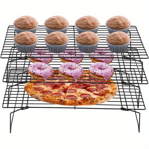 3 tier cooling rack bakery cooling trays non stick cooling rack stainless steel bakery cooling rack with 3 strong cross bars