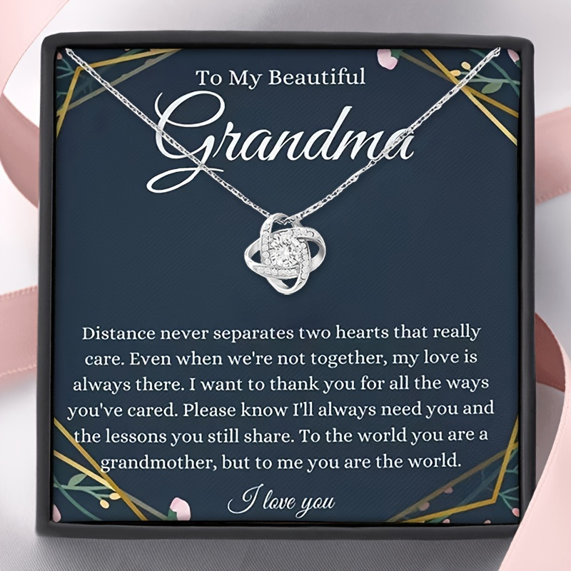 love knot pendant necklace gift grandma grandma gift Temu