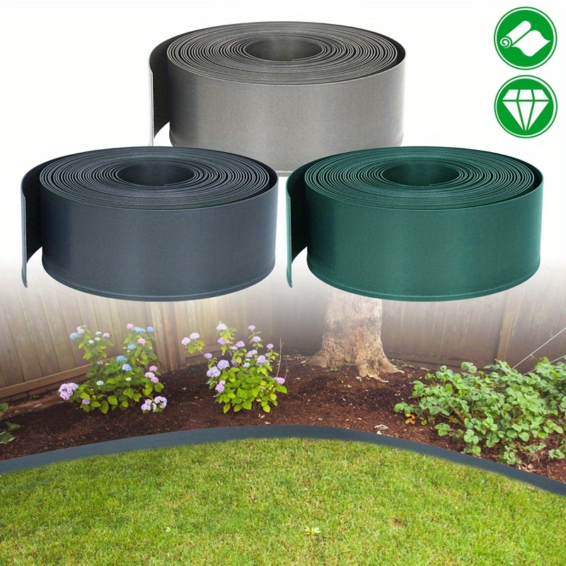 

Lars360 20m Flexible Lawn Edging Plastic Flower Bed Edging Roll Flower Bed Borders Garden Lawn Edging Made Of Plastic For Borders Paths Gravel Paths Mowing Edge Lawn Edging Tape